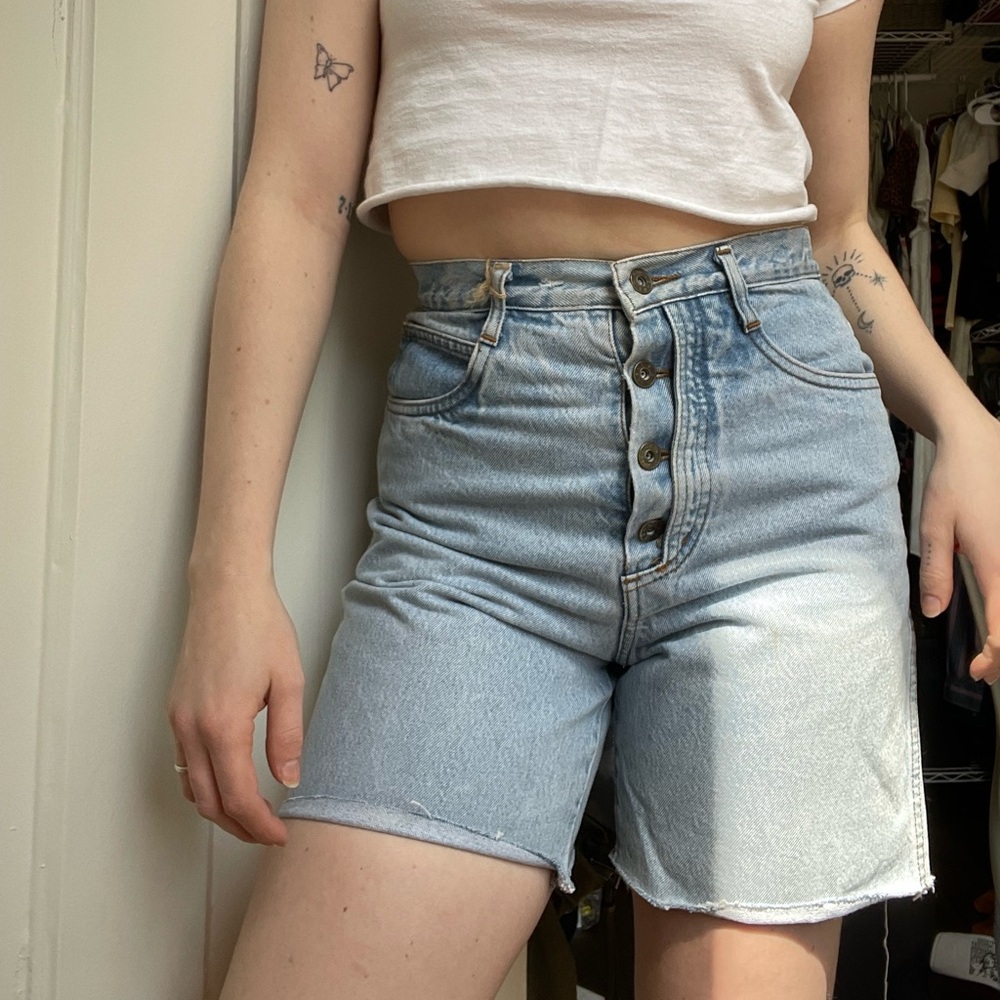 Vintage high waisted denim shorts
